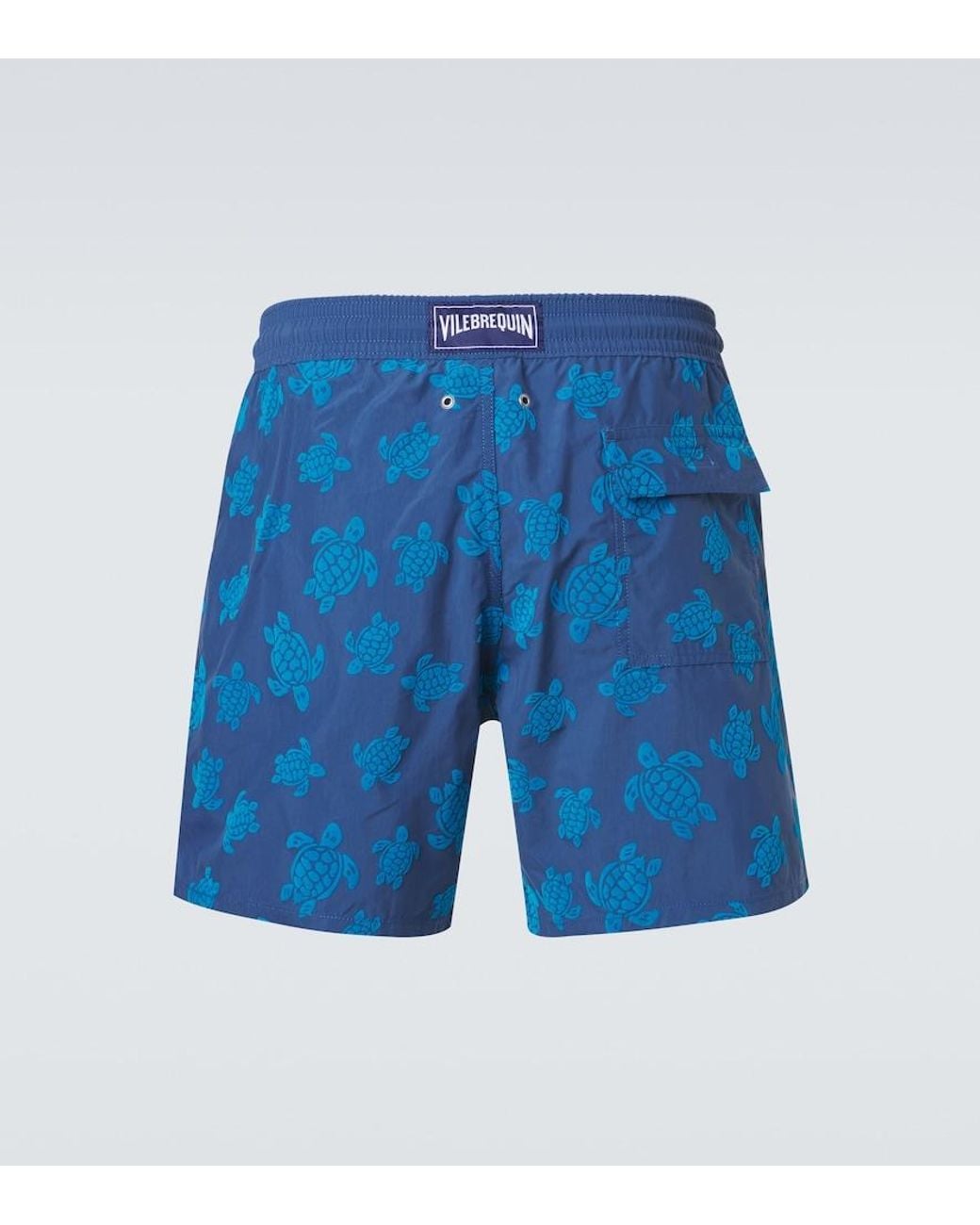 Vilebrequin Blue Moorea Printed Swim Trunks for men