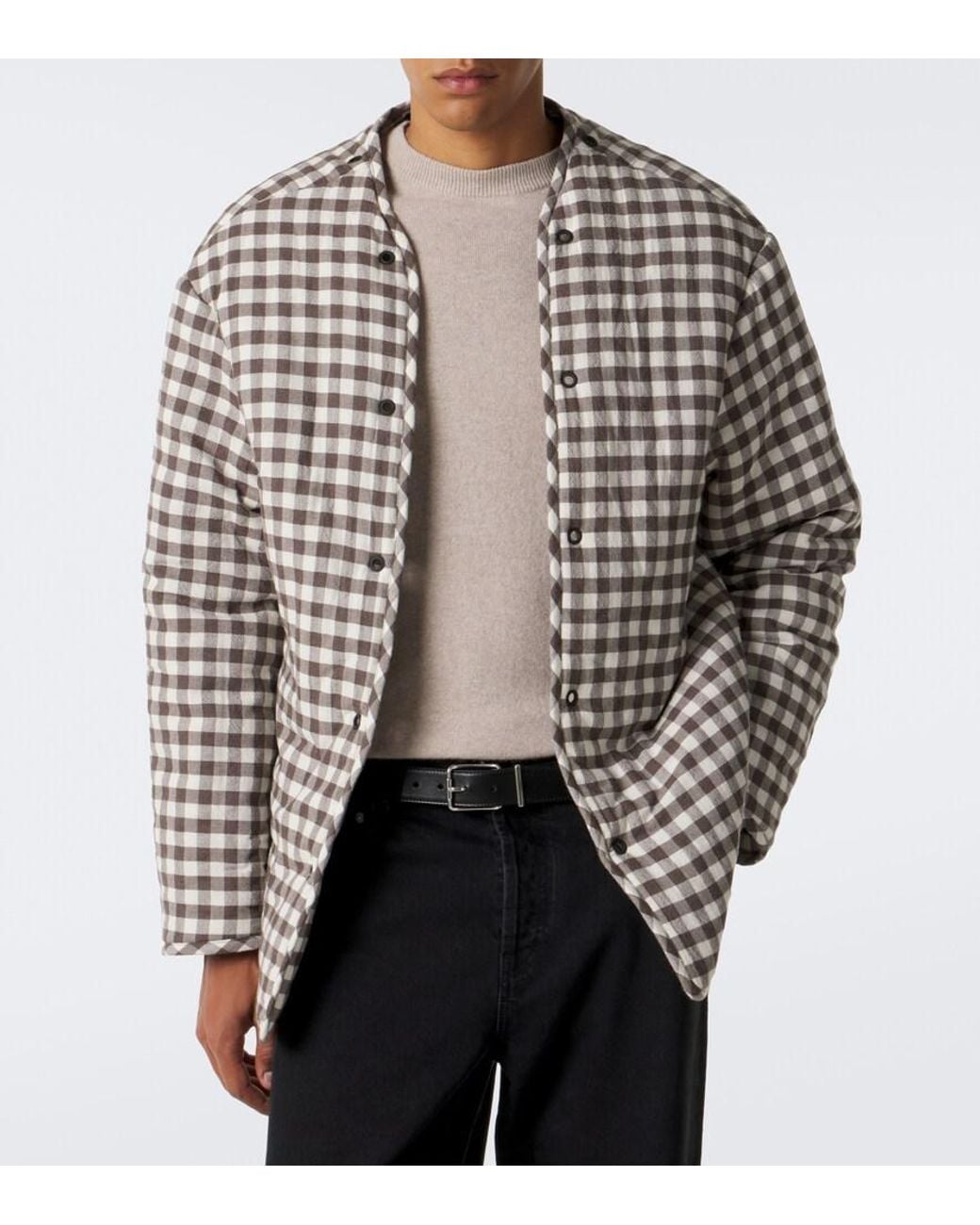 Loewe Purple Layered Leather-Trimmed Jacket for men