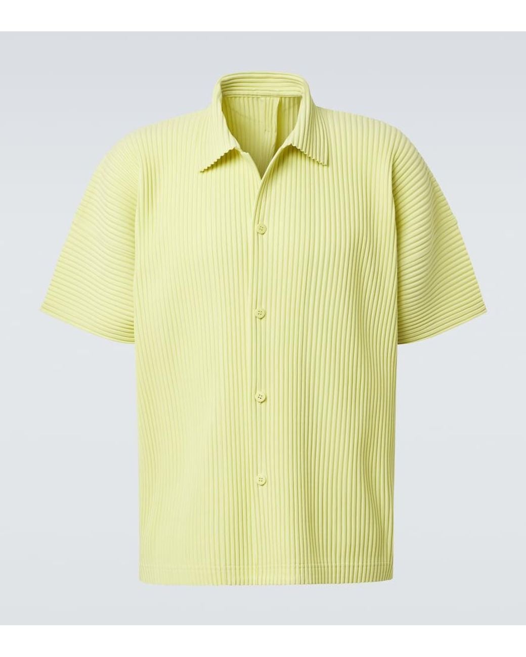 Homme Plissé Issey Miyake Yellow Monthly Colors: May Pleated Shirt for men