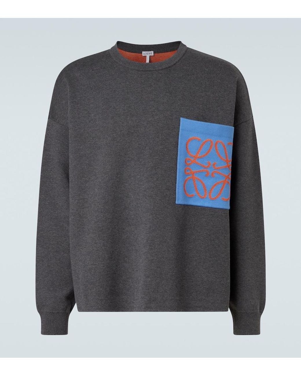 Loewe Gray Anagram Sweater for men