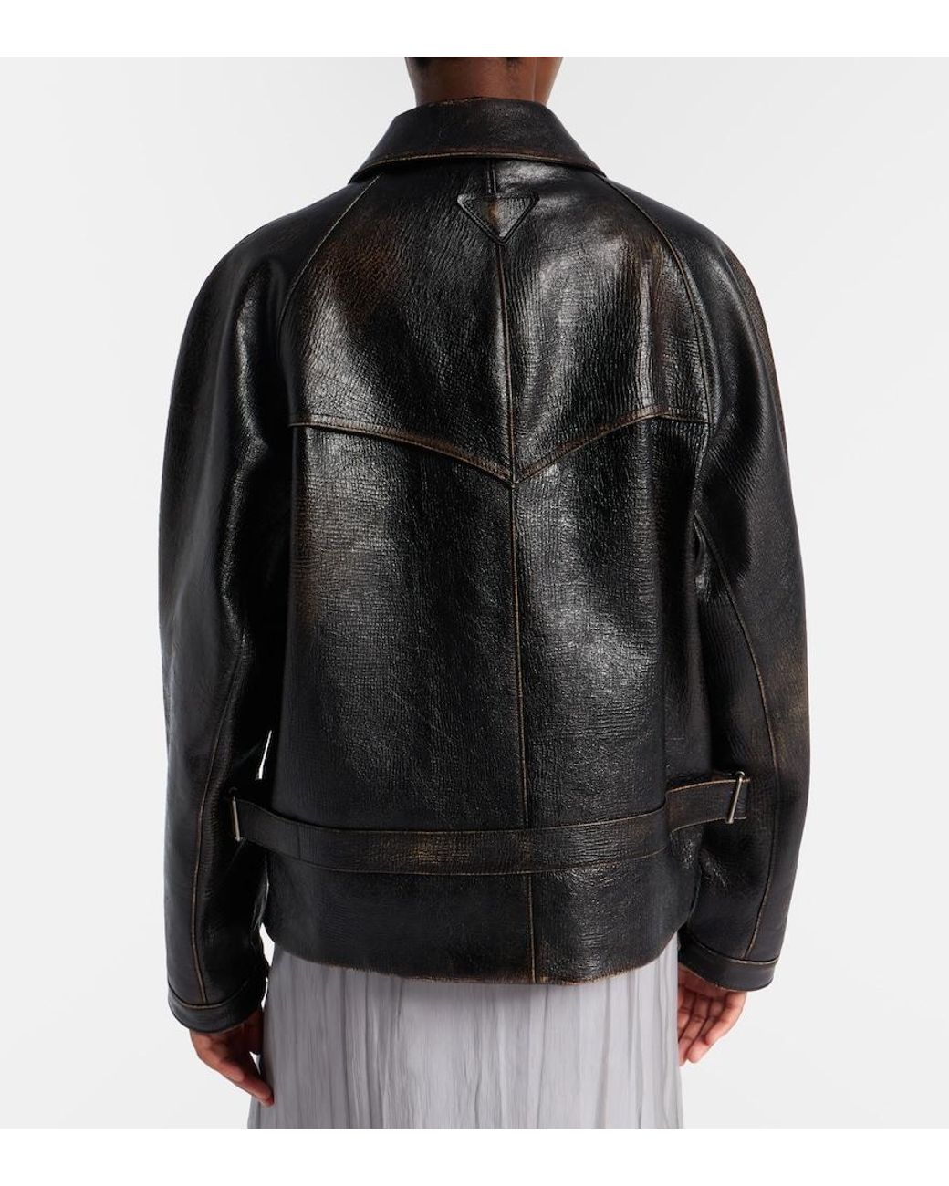 Prada Black Lederjacke