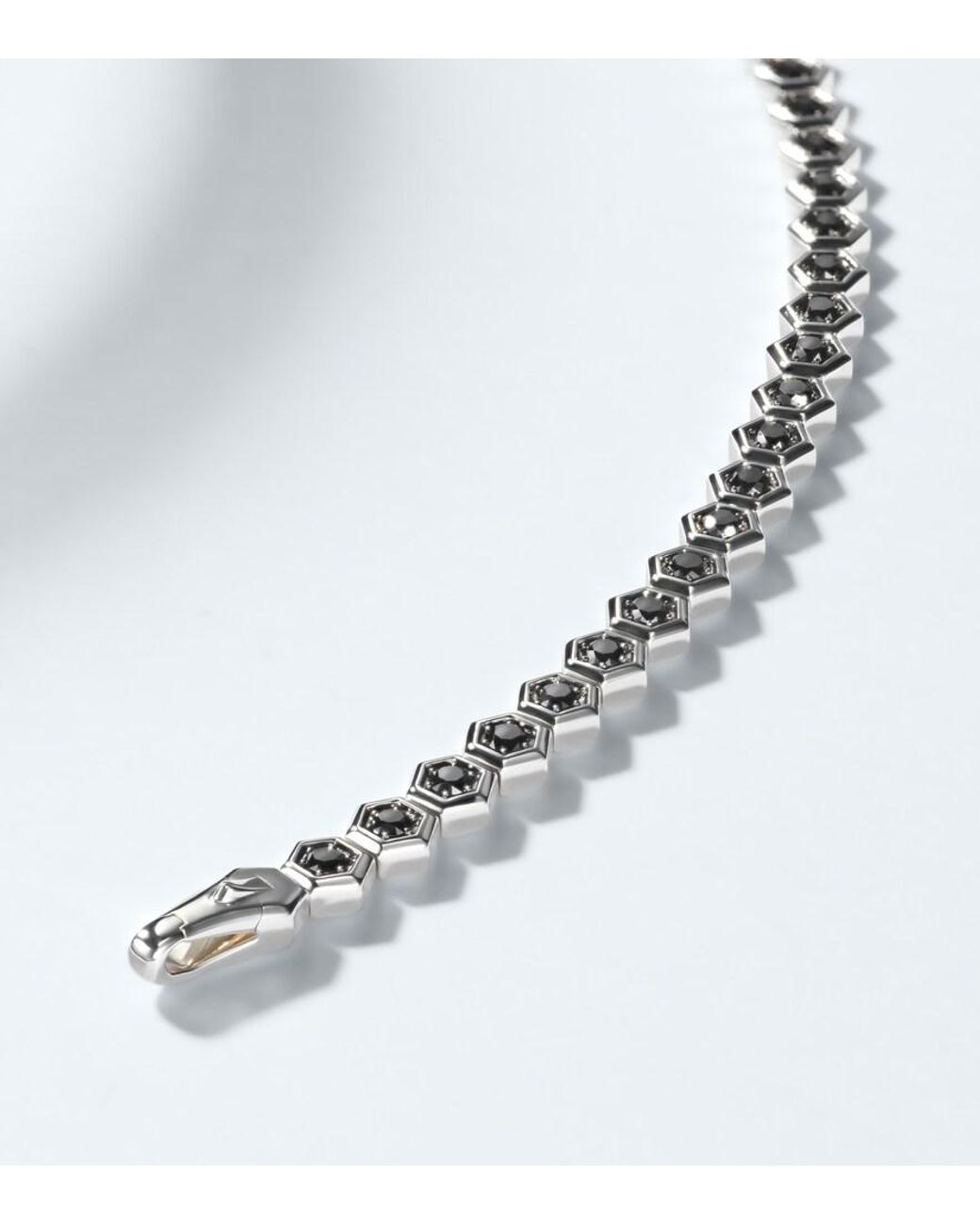 David Yurman Metallic Hex Sterling Bracelet (925) With Diamonds for men