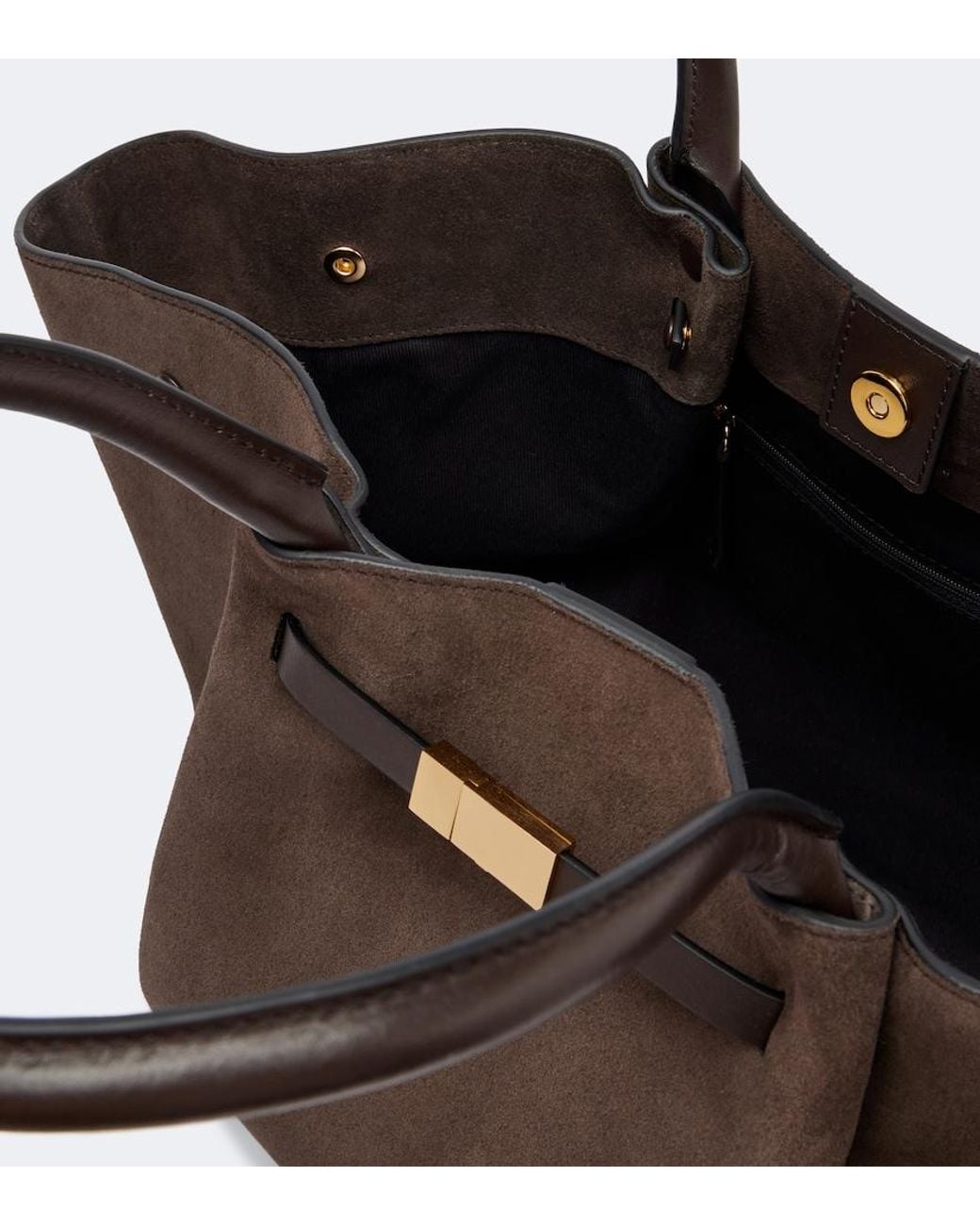 DeMellier London Black New York Medium Suede Tote Bag