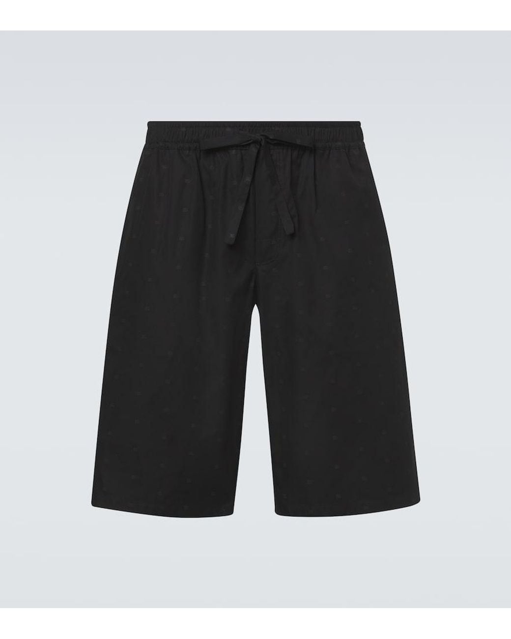 Dolce & Gabbana Black Dg Cotton Bermuda Shorts for men