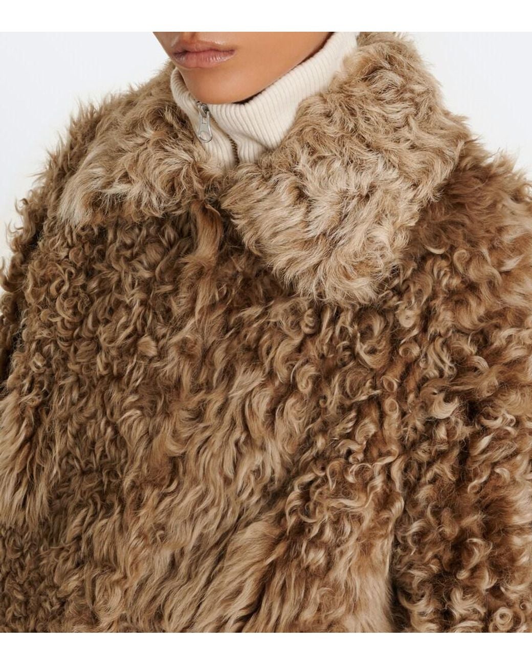 Arma Natural Cristina Reversible Shearling Coat