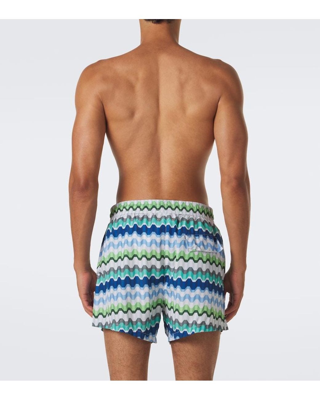 Missoni Blue Zigzag Swim Trunks for men