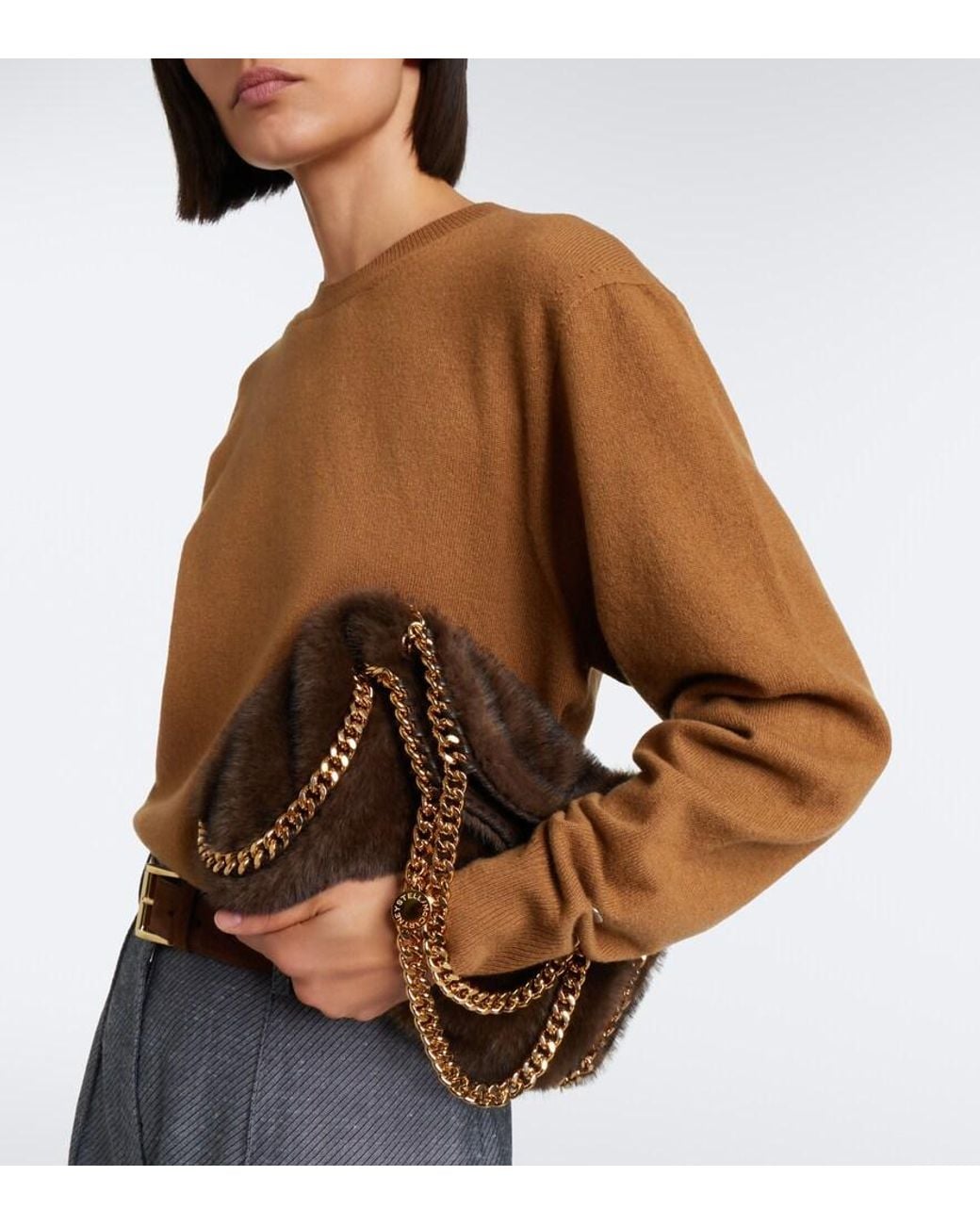 Stella McCartney Black Falabella Mini Tote Bag