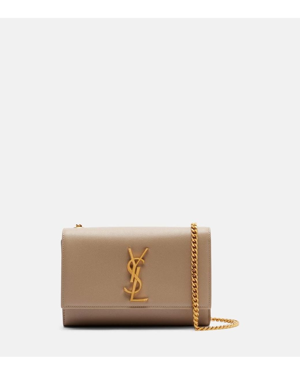 Saint Laurent Natural Kate Small Leather Shoulder Bag