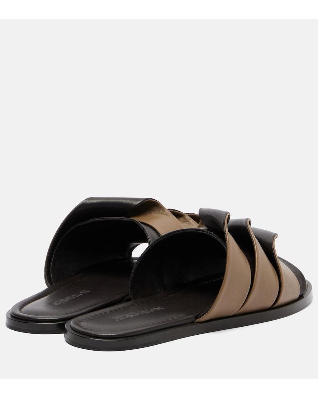 J.W. Anderson Brown Coil Leather Slides