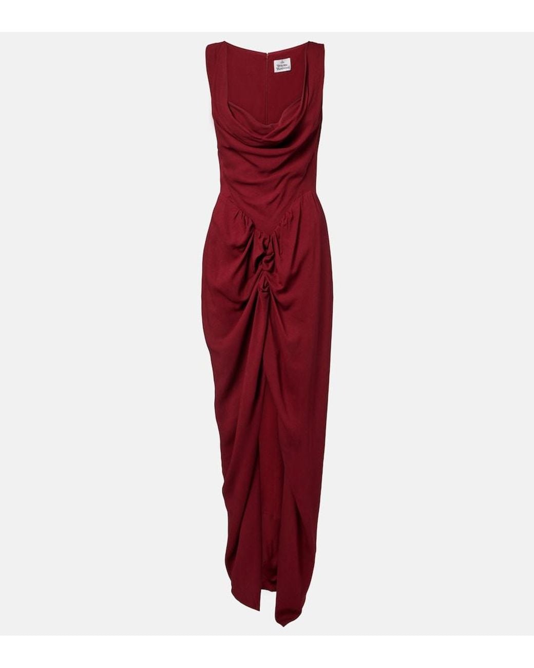 Vivienne Westwood Red Panther Draped Crepe Gown