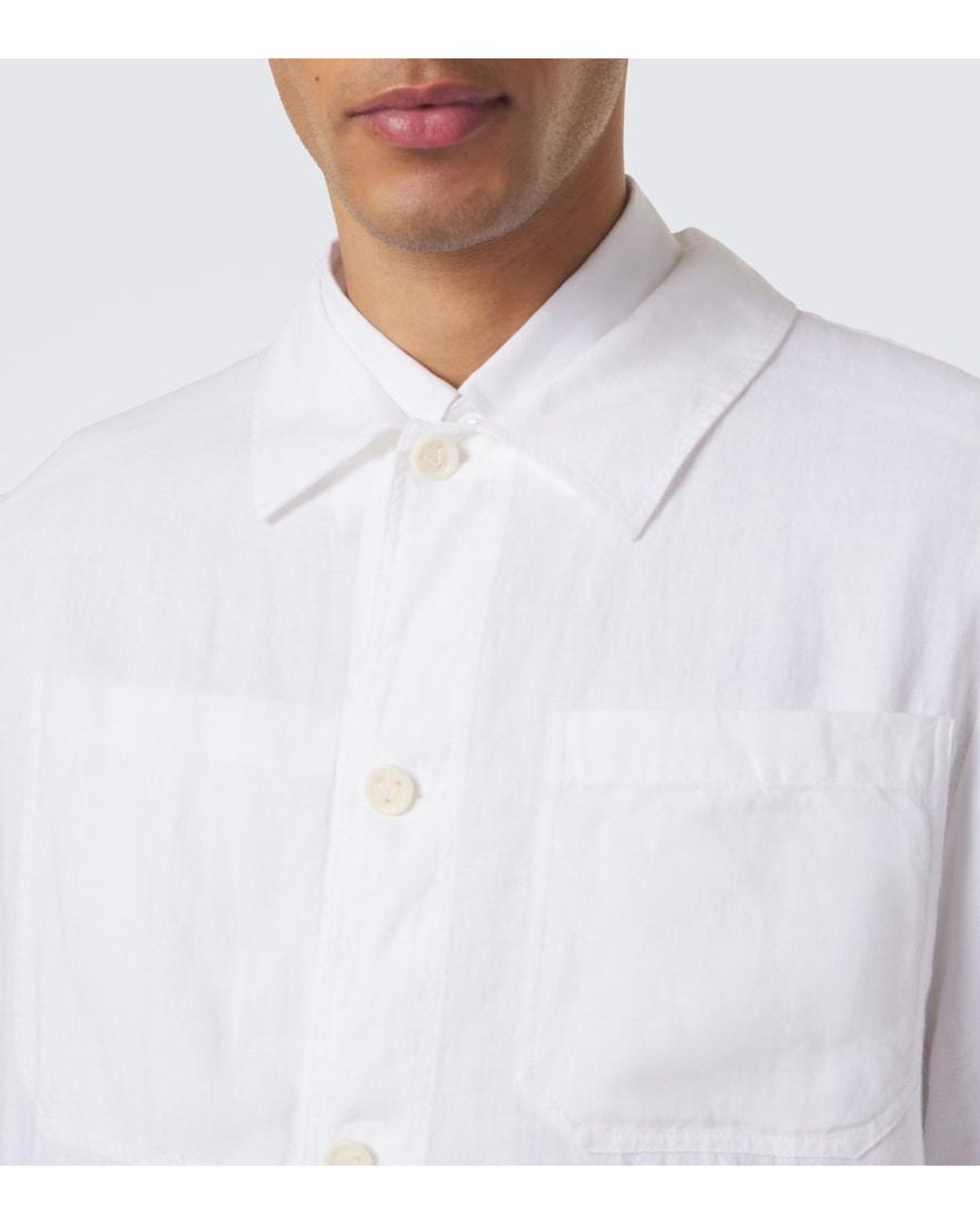 Vilebrequin White Corentin Linen Shirt for men