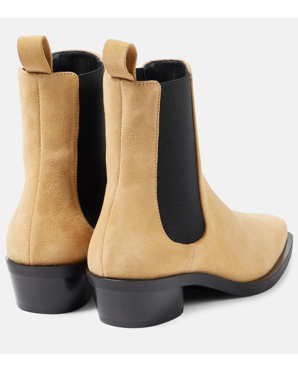 Proenza Schouler Natural Bronco Suede Chelsea Boots