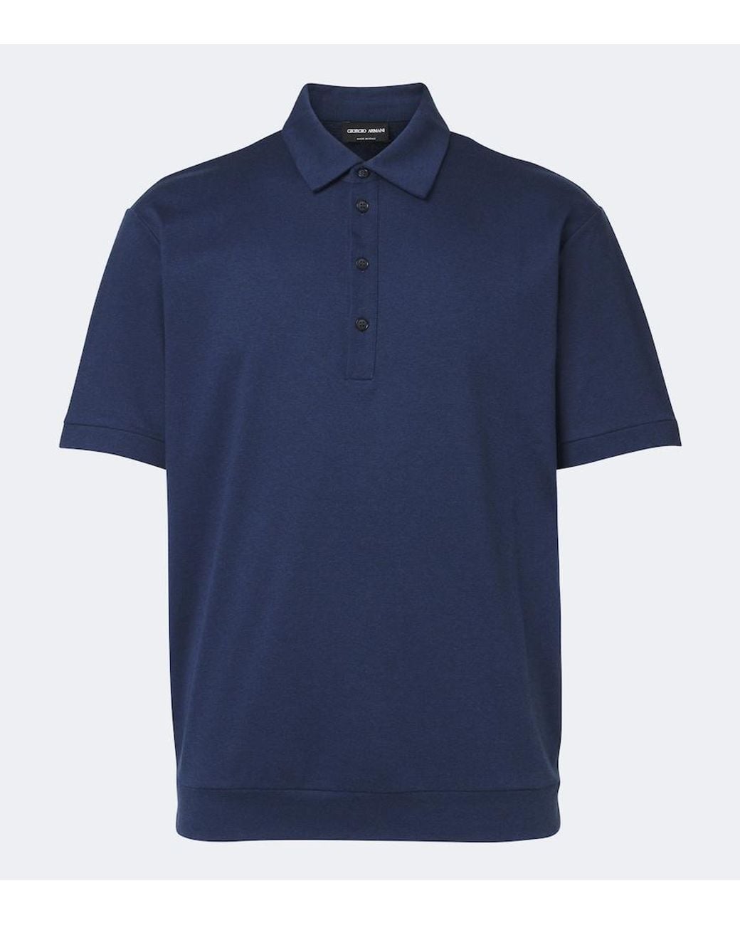 Giorgio Armani Blue Cotton Polo Shirt for men