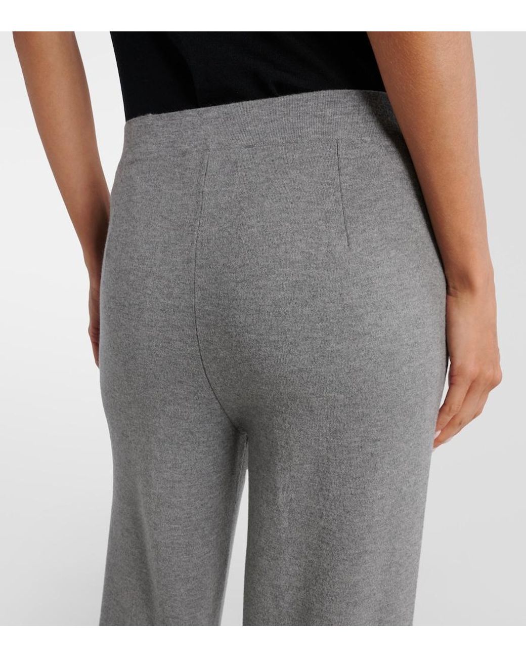Max Mara Gray Arno High-Rise Sweatpants