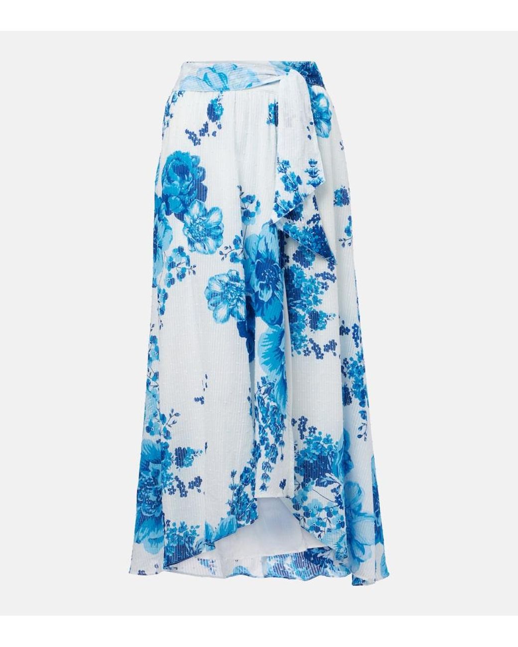 Poupette Blue Bilitis Floral Maxi Skirt