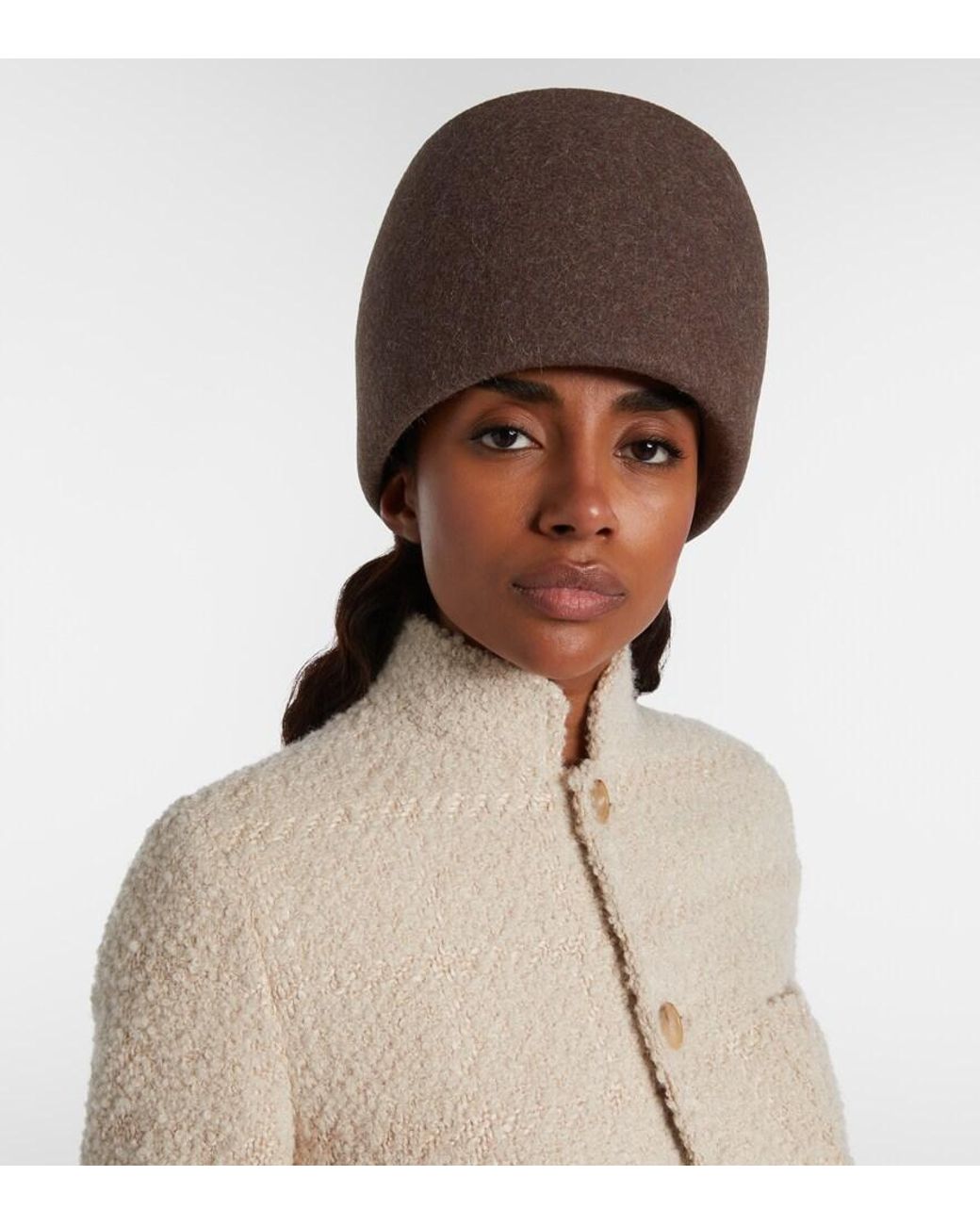 Loro Piana Brown Uma Cashmere Felt Hat