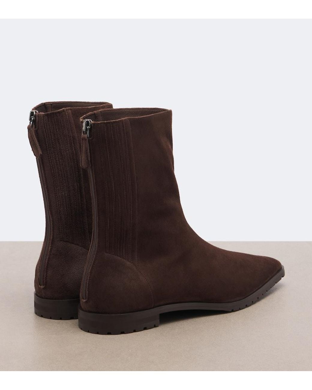 Aquazzura Brown Saint Honore Suede Ankle Boots
