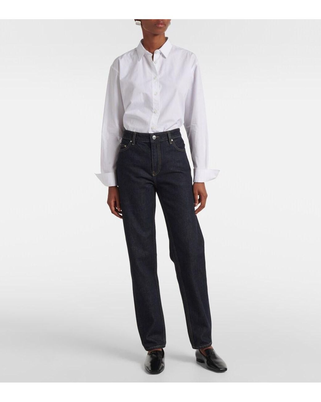Totême Blue Low-Rise Straight Jeans