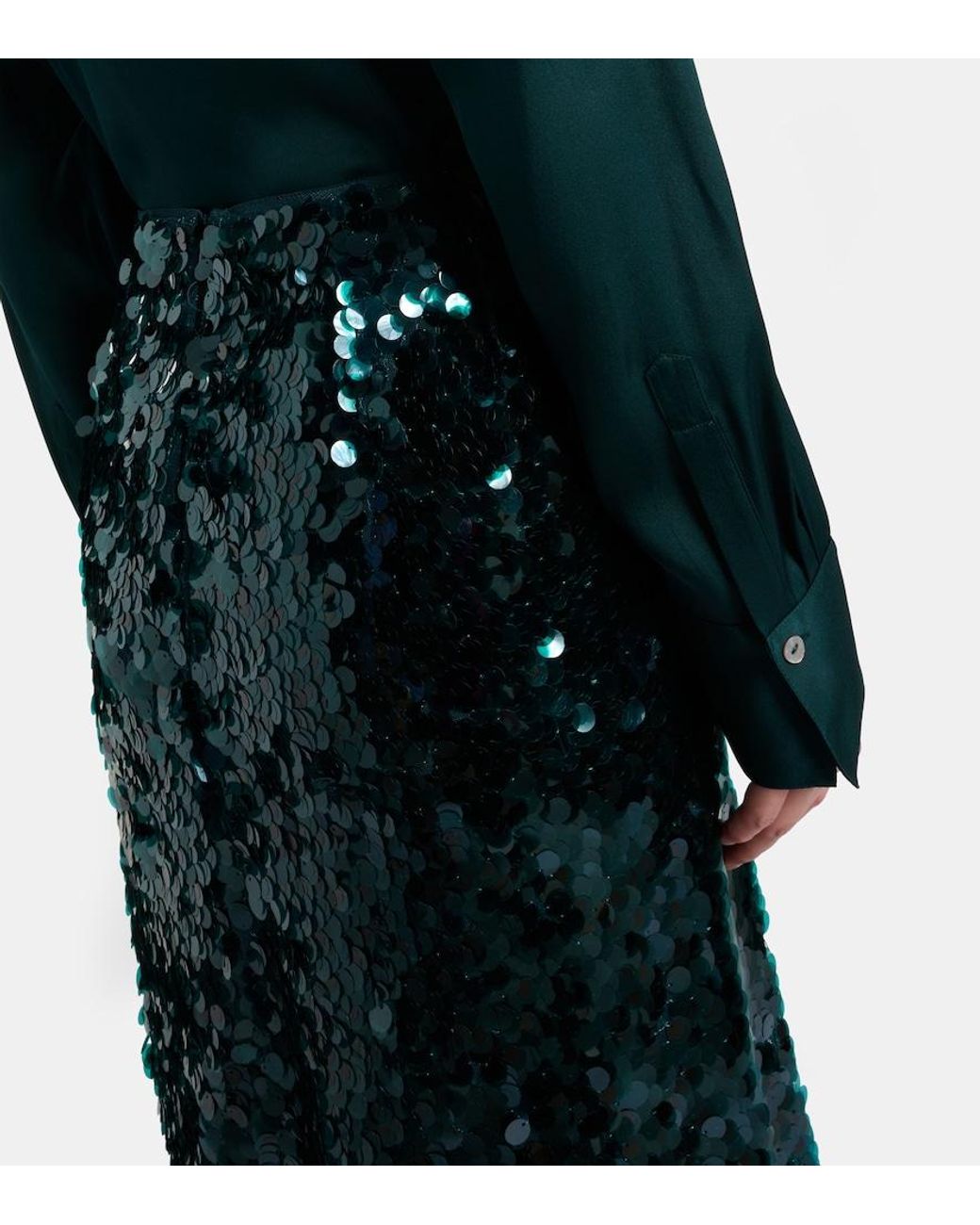 Vince Green Midirock Lucite Mit Pailletten