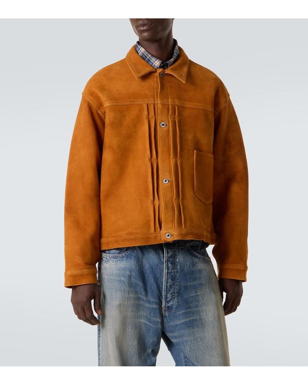 A.PRESSE Vintage No.213 Suede Jacket in Brown for Men | Lyst