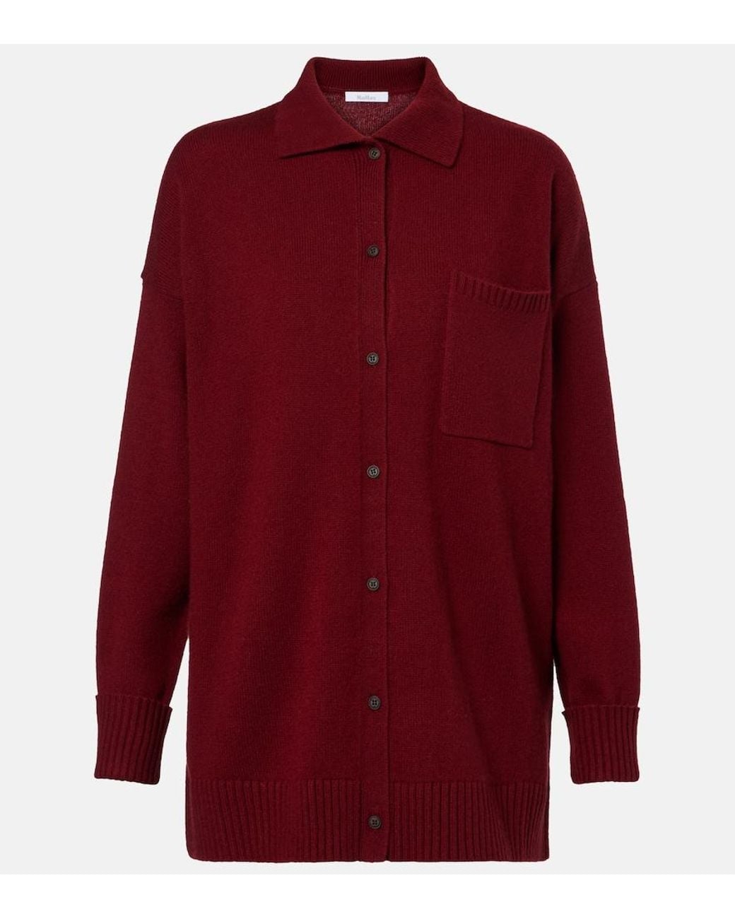 Max Mara Red Bull Oversized Cashmere Cardigan