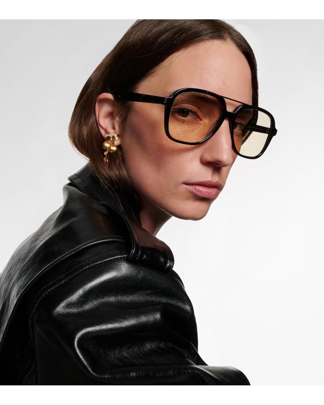 Saint Laurent Brown Sl 545 Square Glasses