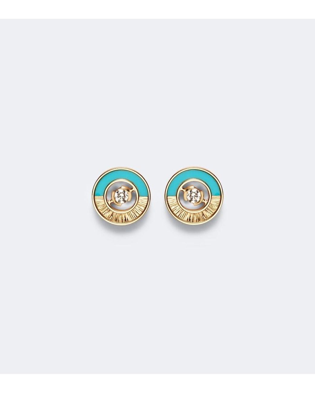 Piaget Blue Possession Vibrant Palace 18Kt Rose Earrings With And Diamonds