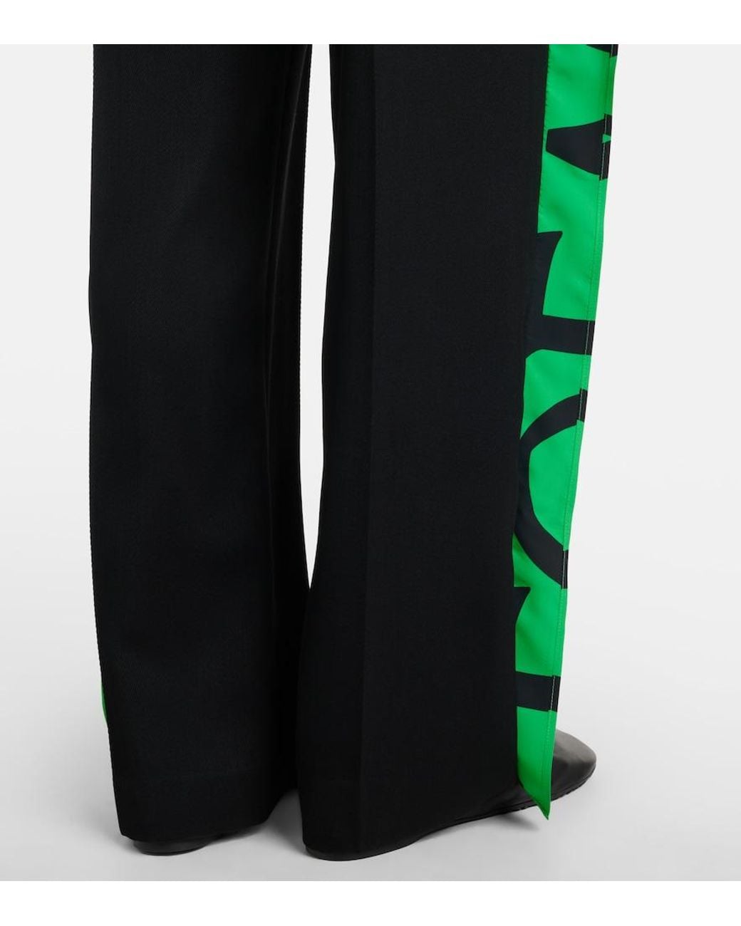 Loewe Black Wool Wide-Leg Pants