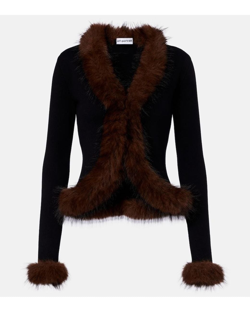 Self-Portrait Black Knitted Cardigan