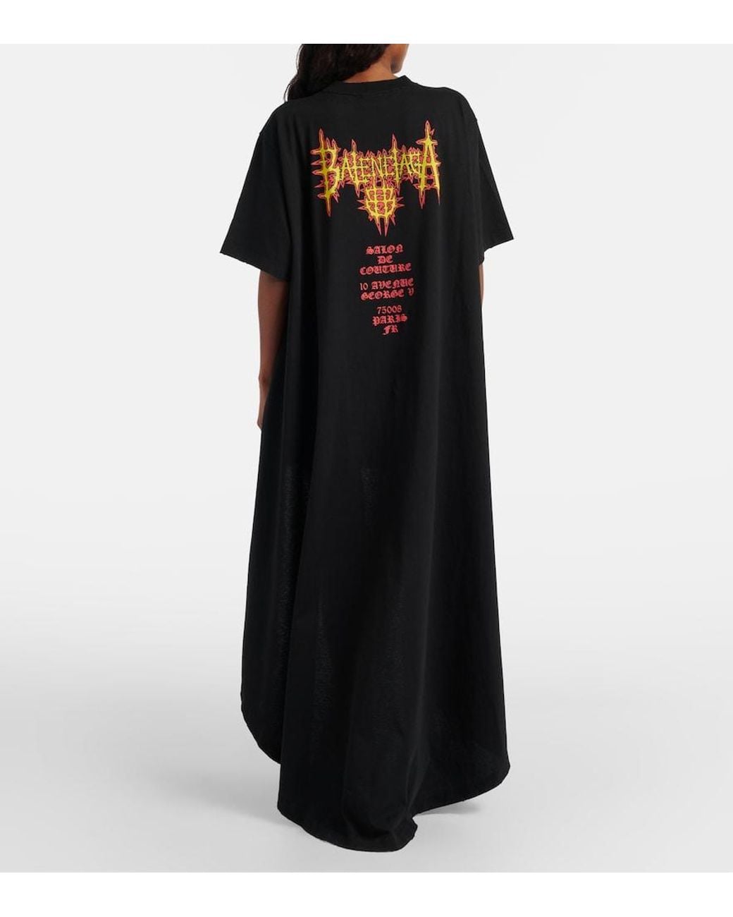 Balenciaga Black Sacré Caur T-Shirt Mit Schleppe