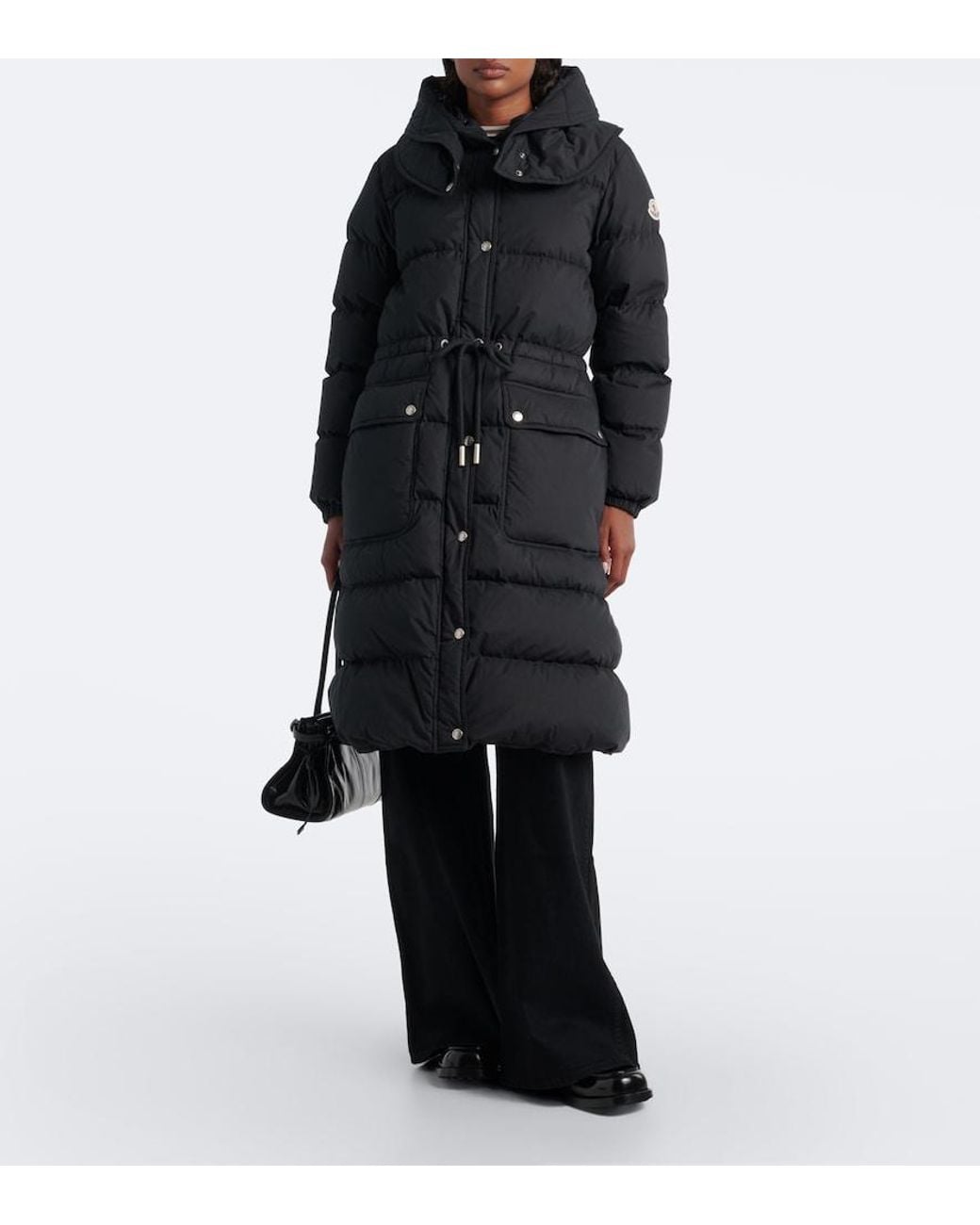 Moncler Black Pic Hooded Down Coat