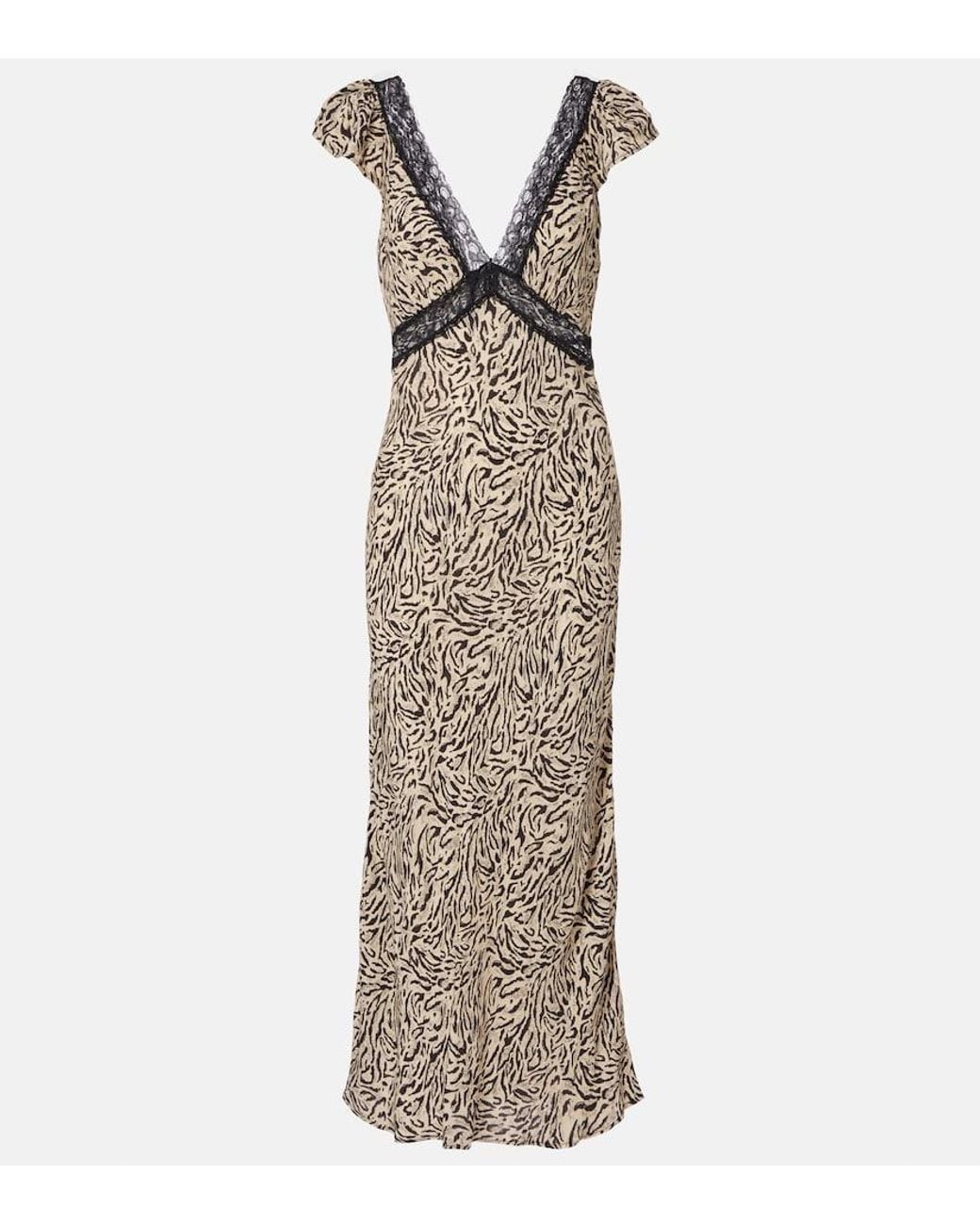 Rixo Black Iggy Embroidered Midi Dress