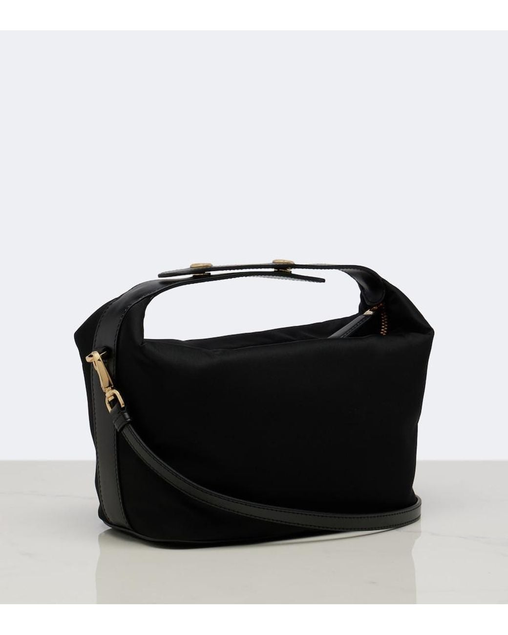 Prada Black Cherie Mini Re-Nylon Top-Handle Bag