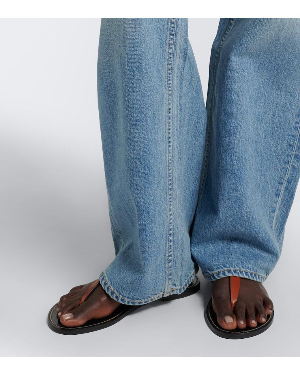SLVRLAKE Denim Blue Cassie Wide-Leg Jeans