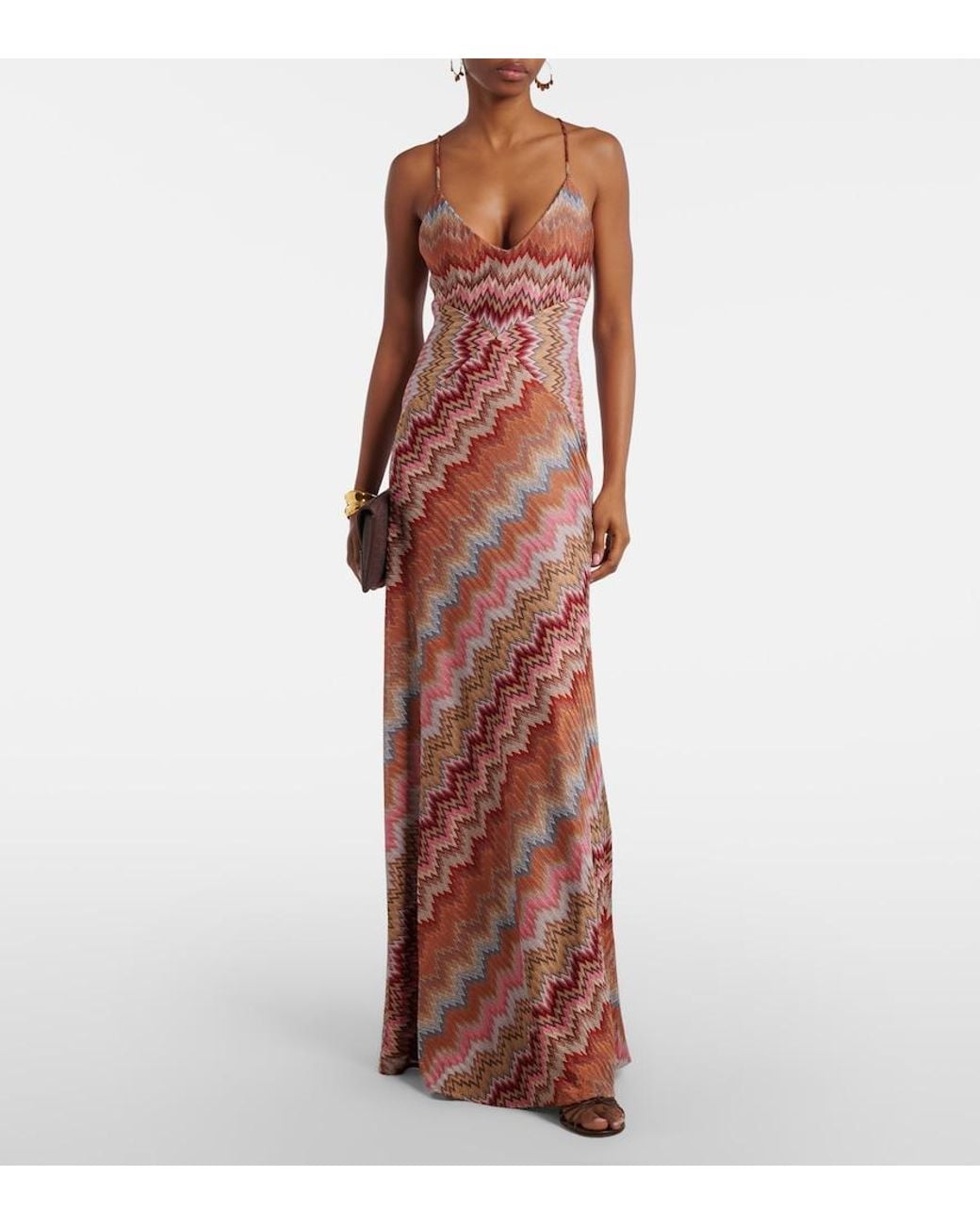 Missoni Red Zigzag Maxi Dress