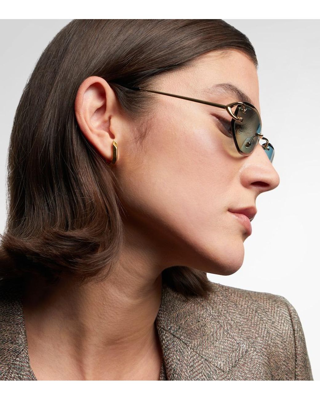 Cartier Blue Signature C Oval Sunglasses