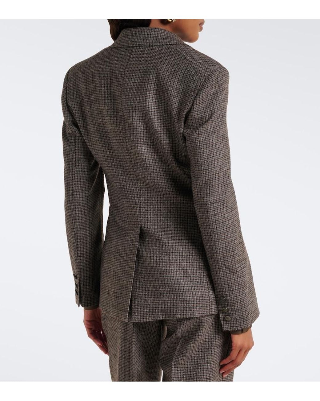 Etro Black Checked Wool Blazer