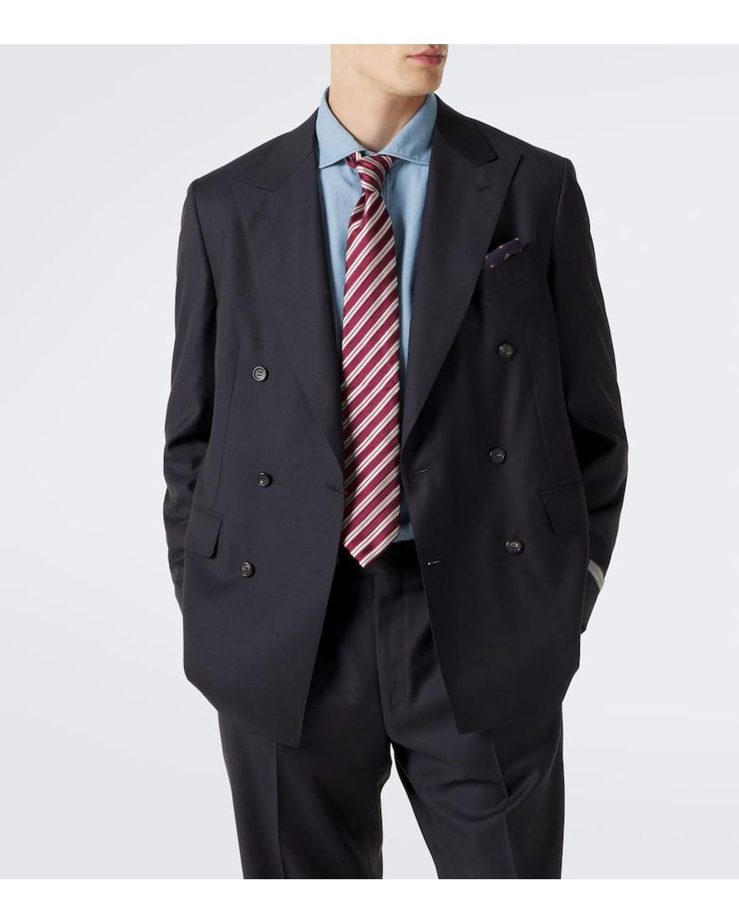 Canali Blue Wool Suit for men