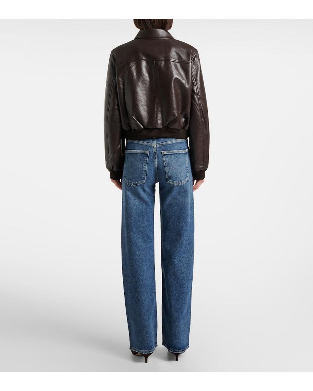 Citizens of Humanity Black Lola Leather Bomber Jacket