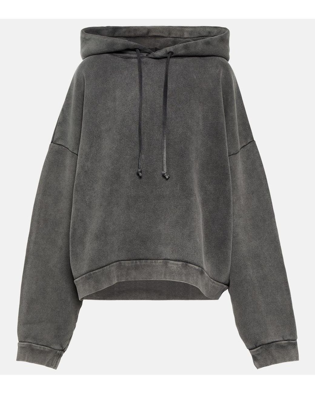 Pull à capuche teint en plongée noir Acne en coloris Gray