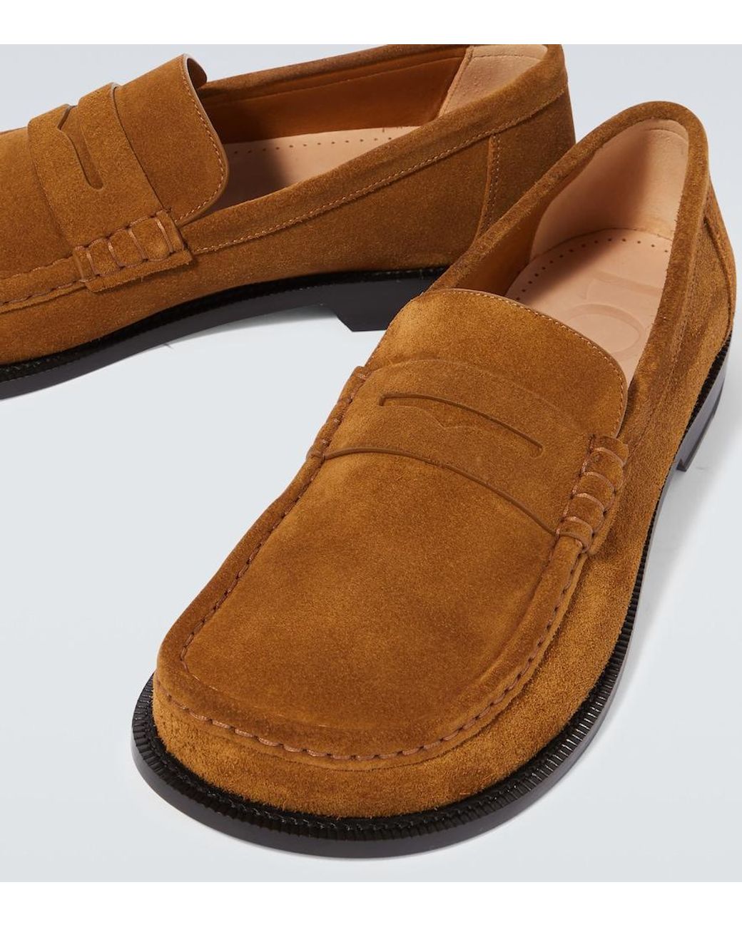 Loewe Brown Campo Suede Loafers for men