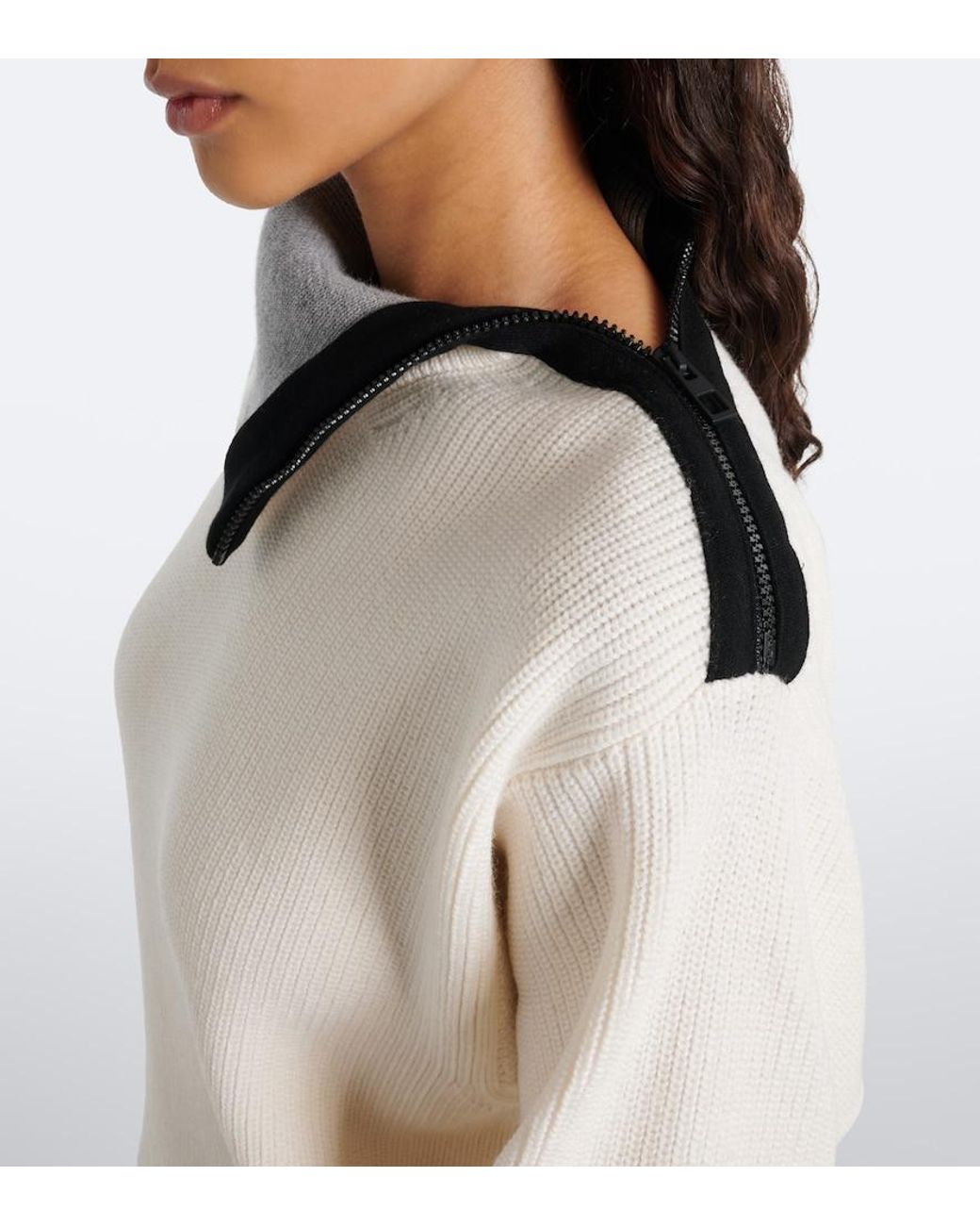 Loewe White Double L Wool-Blend Sweater