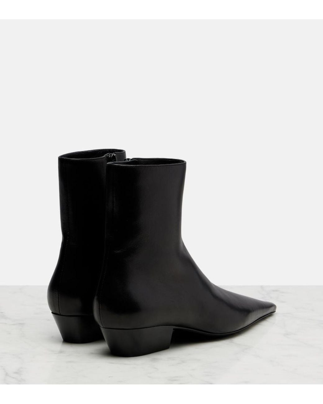 Saint Laurent Black Jill Leather Ankle Boots