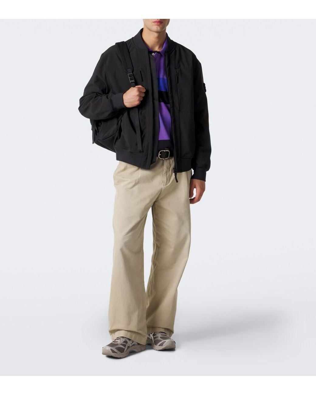 Stone Island Black Compass Technical Bomber Jacket for men