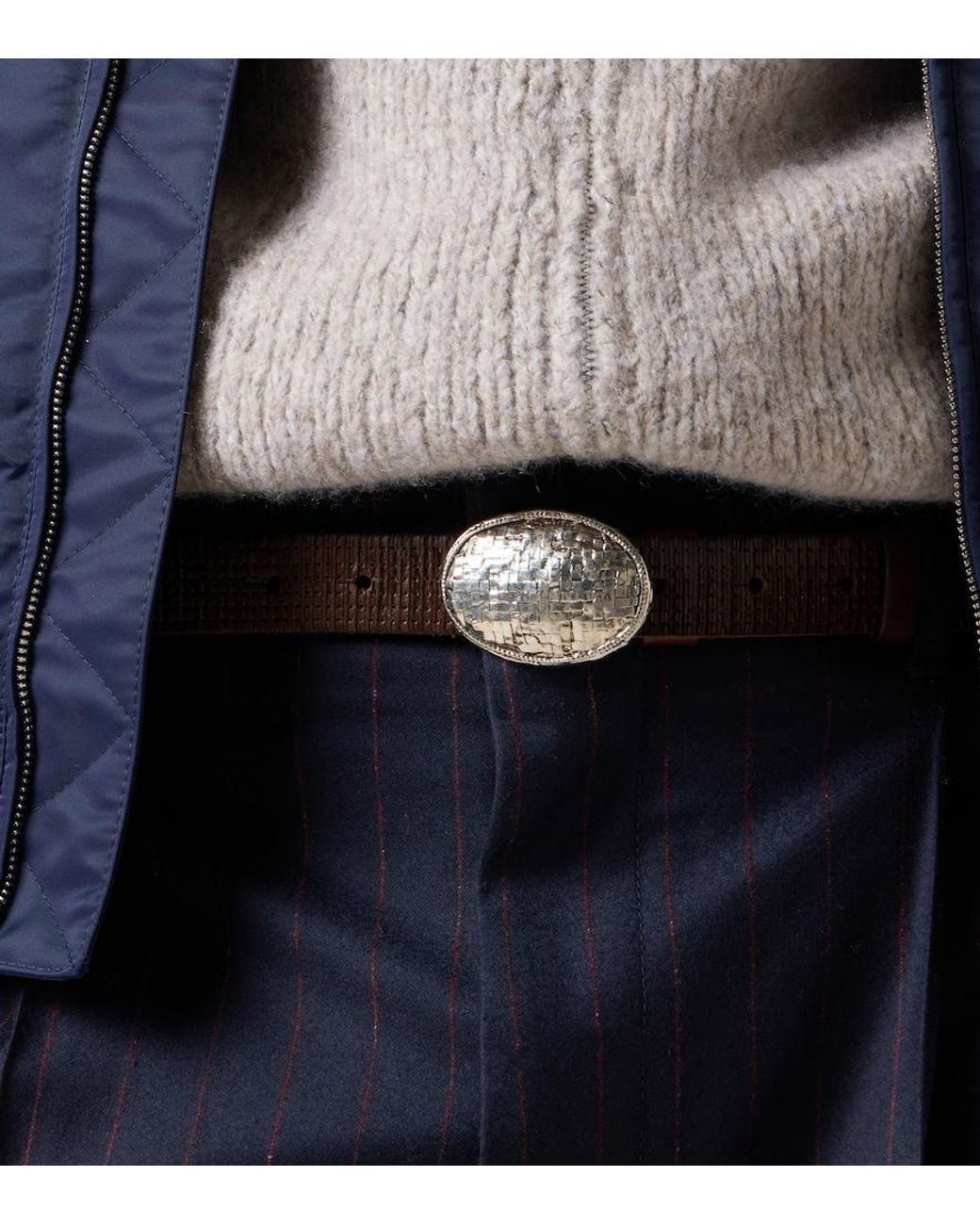 Brunello Cucinelli Multicolor Leather Belt for men