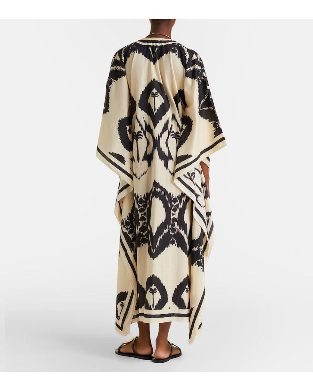 Johanna Ortiz White Printed Cotton Kaftan