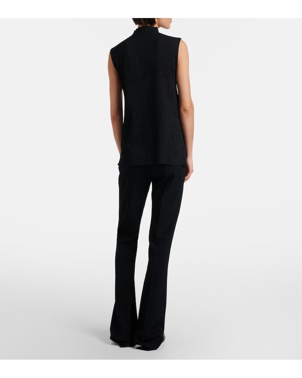 The Row Black Fabien Wool Cady Flared Pants
