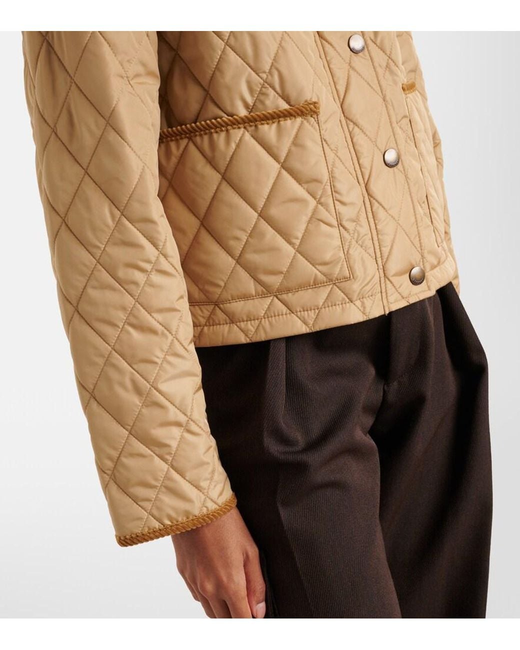 Burberry Natural Oldham Quilted Jacket