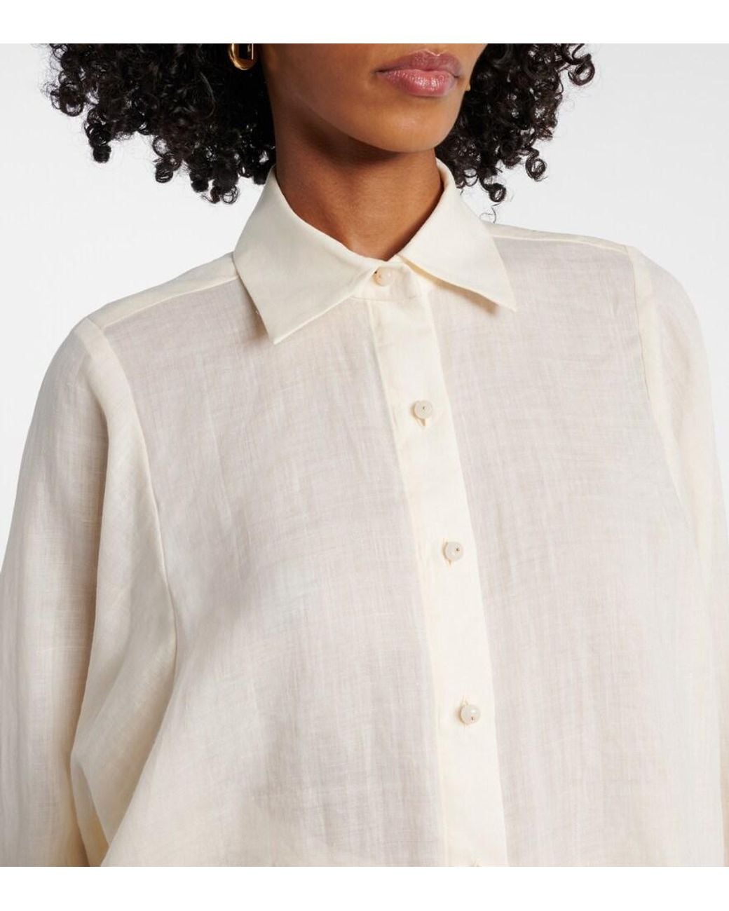 Zimmermann White Crush Ramie Shirt