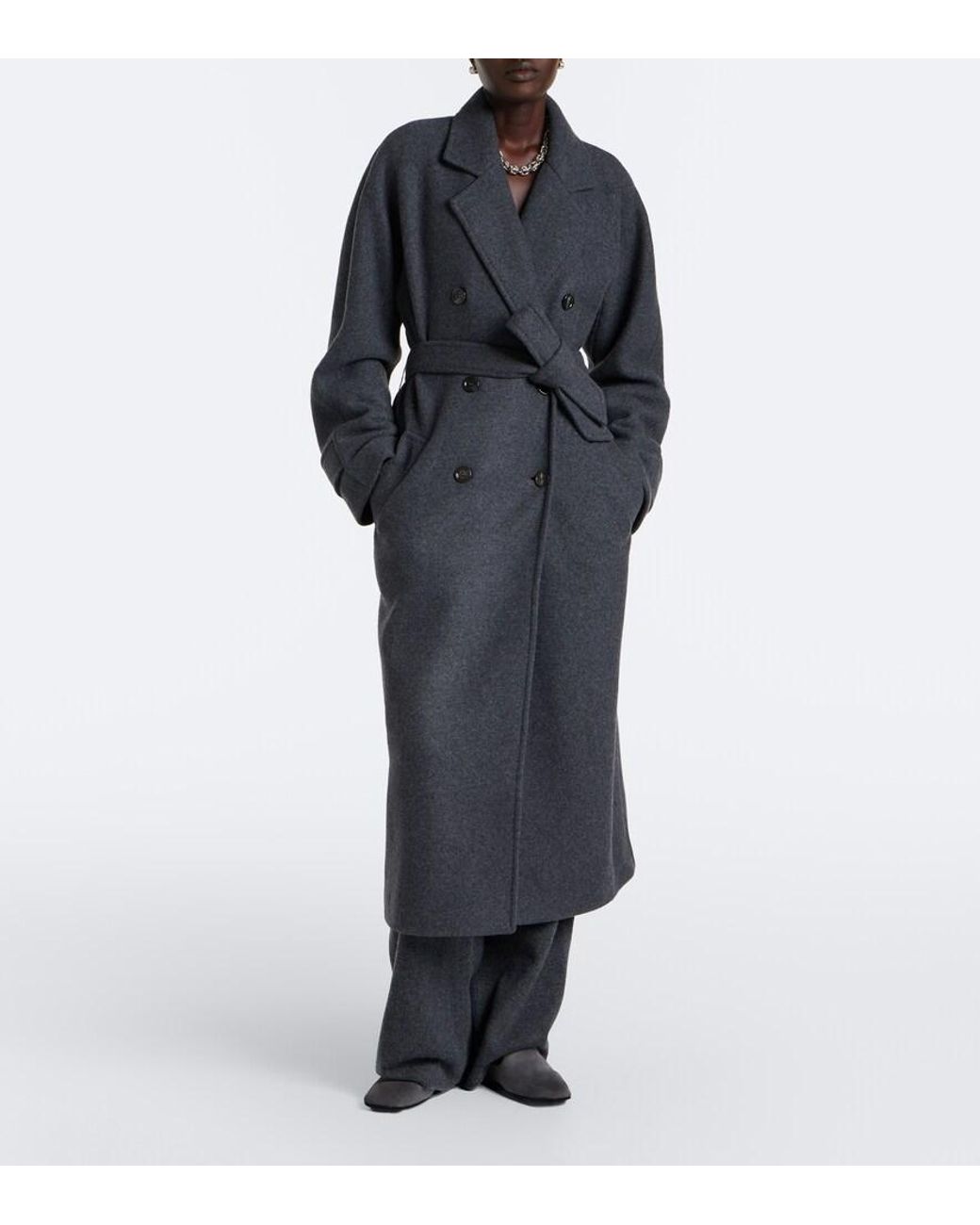 Max Mara Black Cashmere Jersey Coat